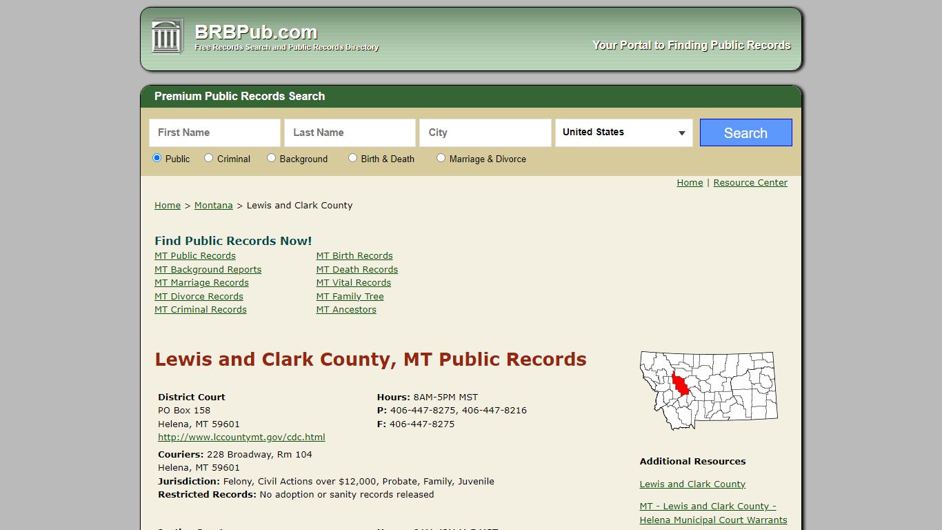 Lewis and Clark County Public Records | Search Montana Government Databases