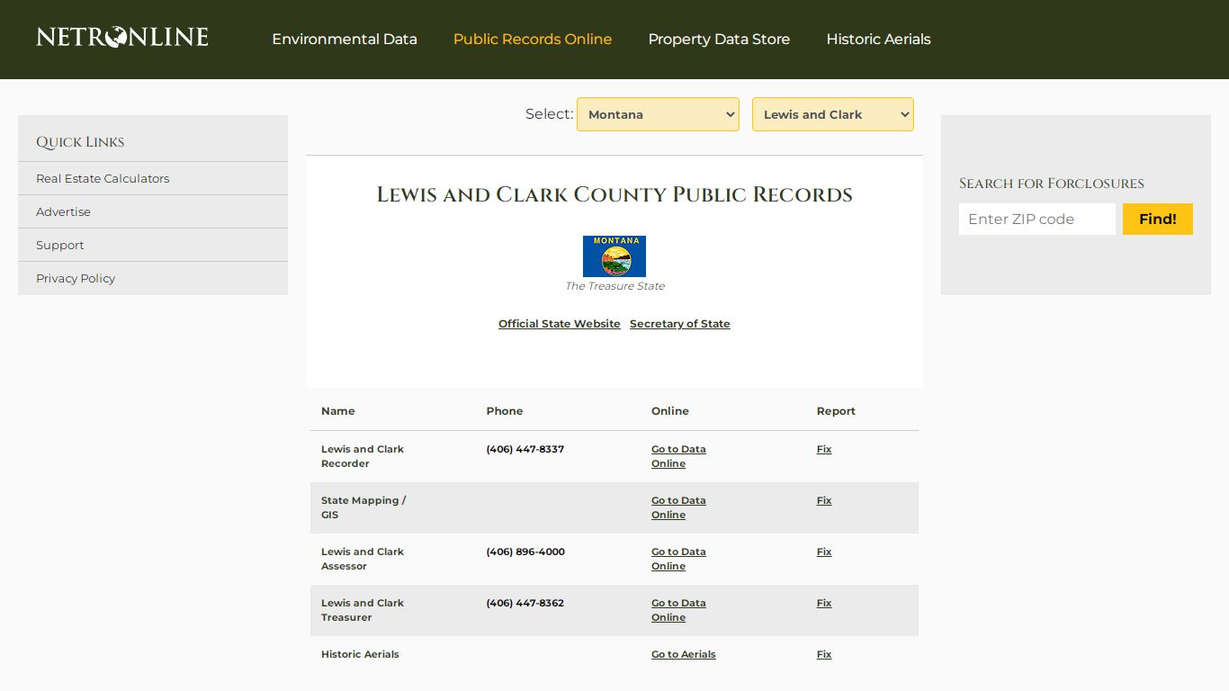 Lewis and Clark County Public Records - NETROnline.com